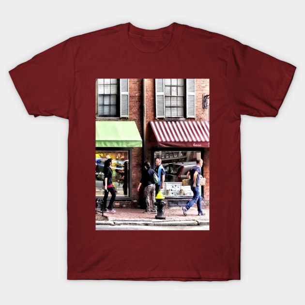 Boston MA - Street With Candy Store and Bakery T-Shirt by SusanSavad